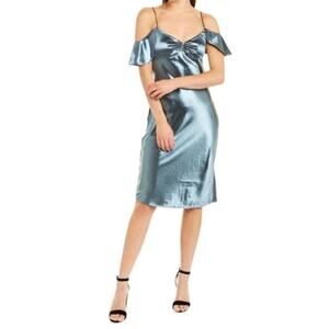 Revolve Privacy Please Wright off the shoulder size large color icy teal